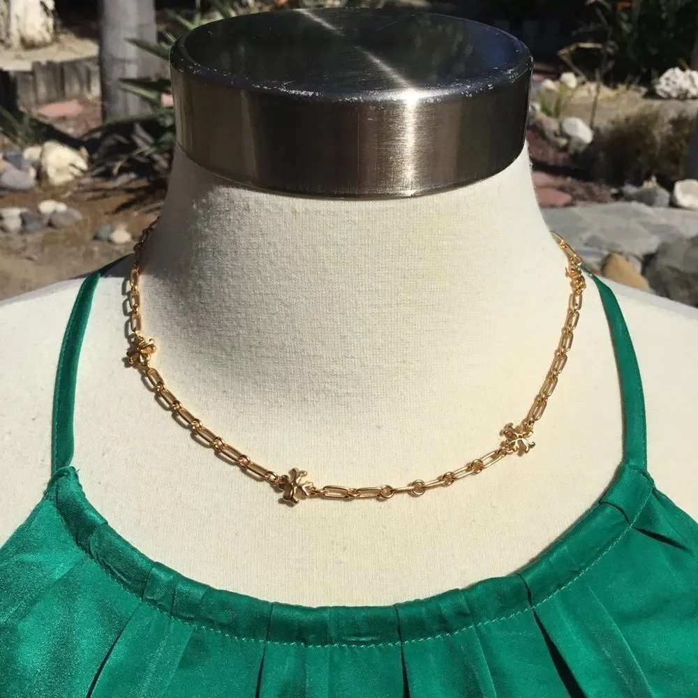 TORY BURCH VINTAGE GOLD KIRA NECKLACE